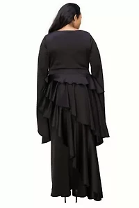 Plus Zeta Ruffled Drama Dress