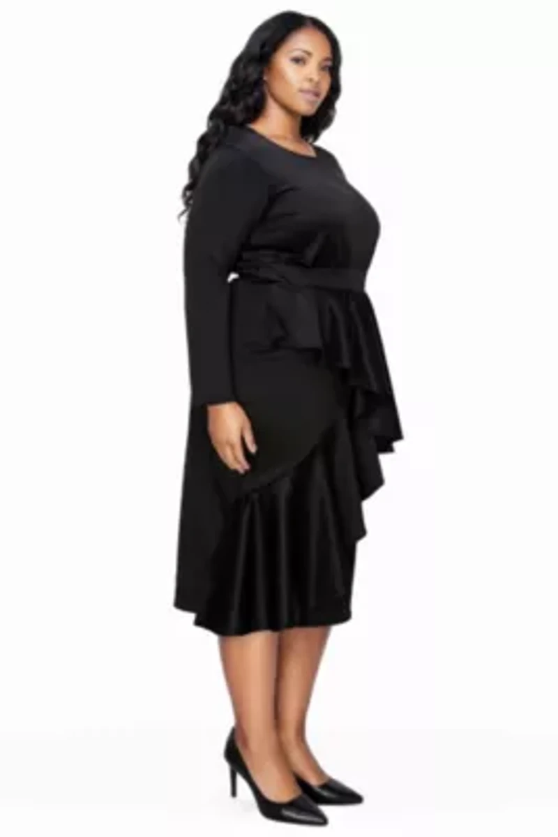 Plus Alexandra Ruffled Bodycon Dress