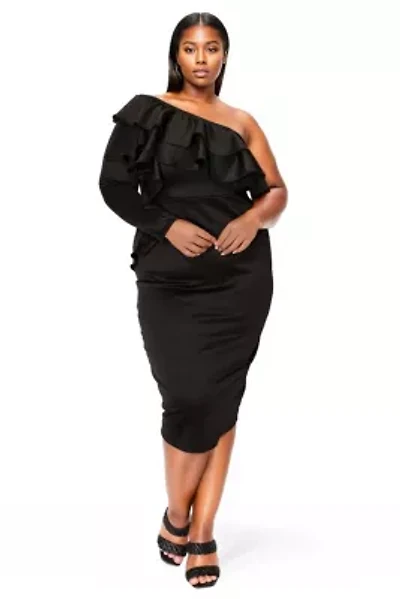 Plus Val Ruffled Bodycon Dress
