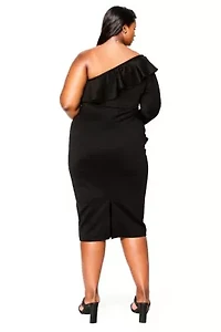 Plus Val Ruffled Bodycon Dress