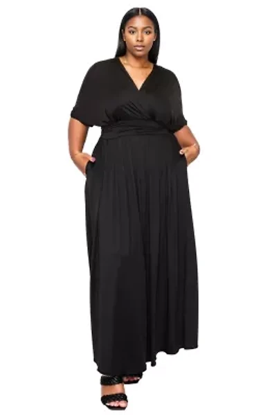 Plus Raffi Pocket Empire Waist Maxi Dress