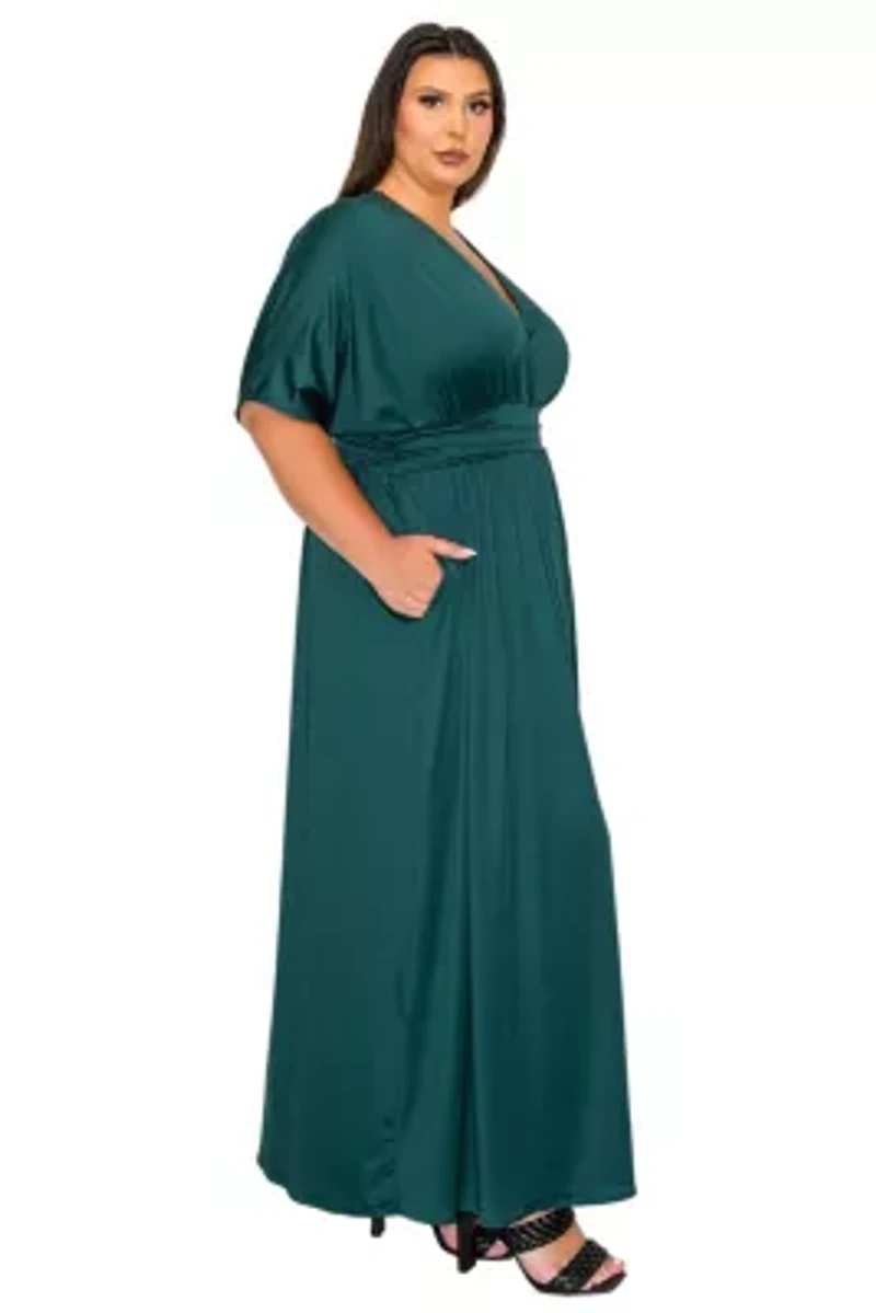 Plus Raffi Pocket Empire Waist Maxi Dress