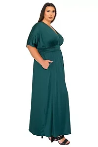 Plus Raffi Pocket Empire Waist Maxi Dress