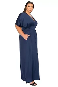 Plus Raffi Empire Waist Pocket Dress