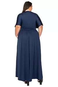 Plus Raffi Empire Waist Pocket Dress