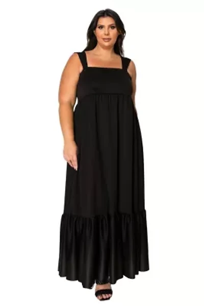 Plus Angelika Ruffled Hem Maxi Dress