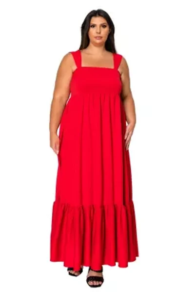 Plus Angelika Ruffled Hem Maxi Dress