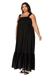 Plus Angelika Ruffled Hem Maxi Dress