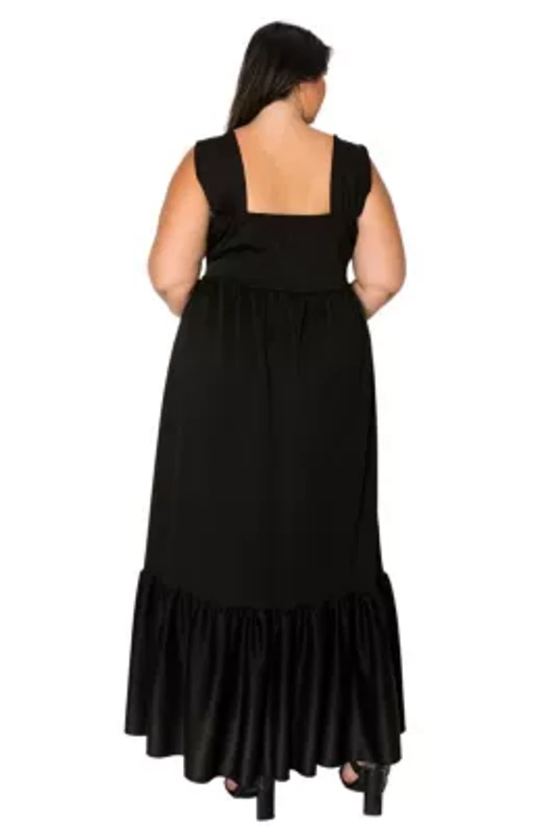 Plus Angelika Ruffled Hem Maxi Dress