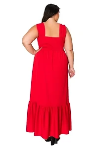 Plus Angelika Ruffled Hem Maxi Dress