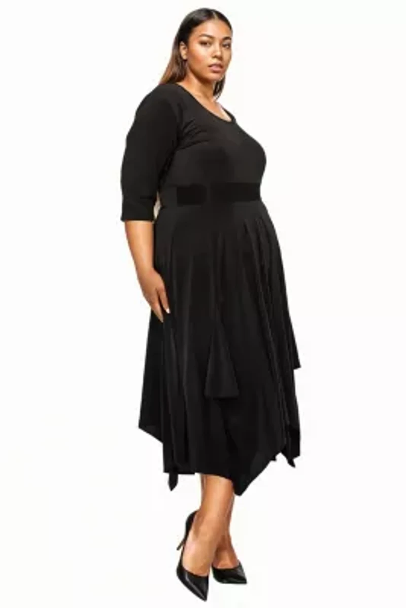 Plus Shay Handkerchief Hem Dress