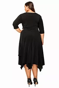 Plus Shay Handkerchief Hem Dress