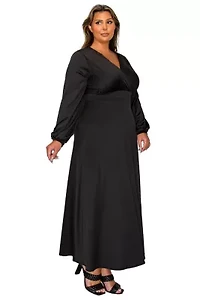 Plus Sophia Surplice Dress