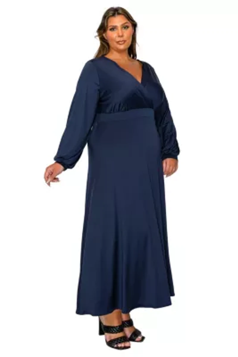Plus Sophia Surplice Dress