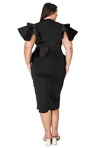 Plus Kira Neoprene Peplum Dress