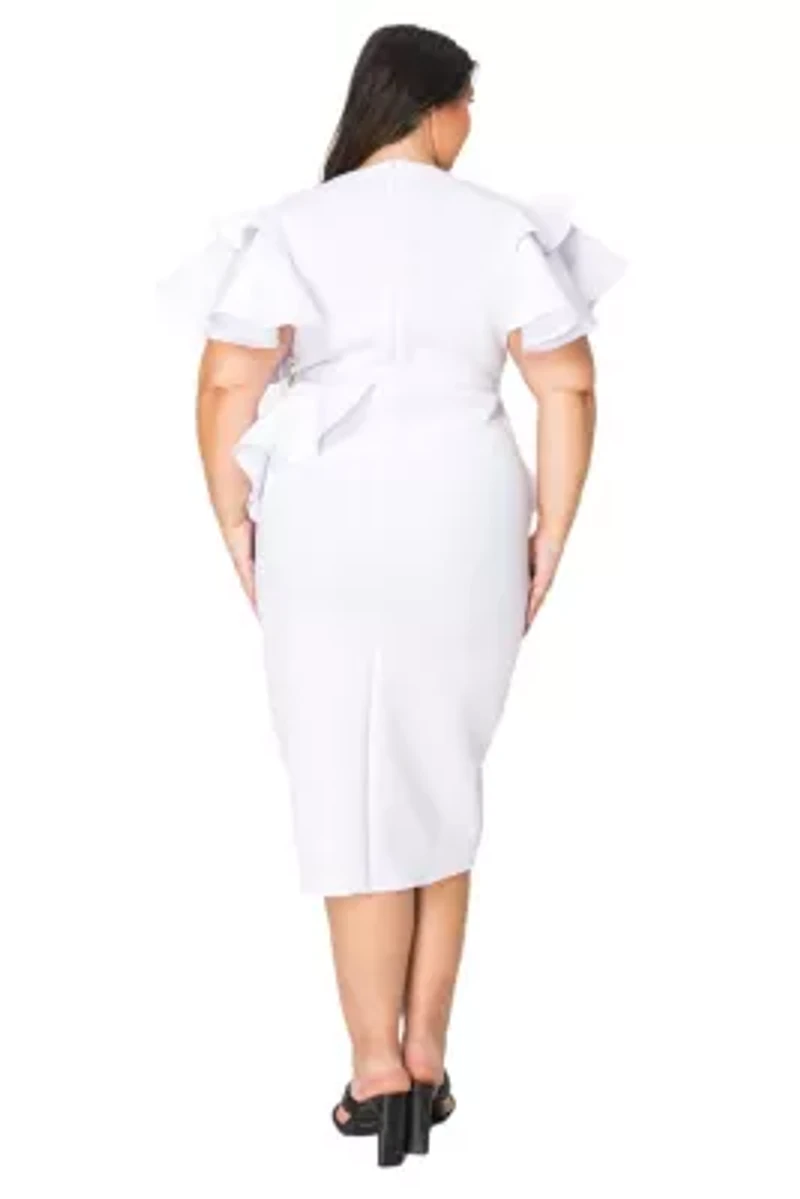 Plus Kira Neoprene Peplum Dress