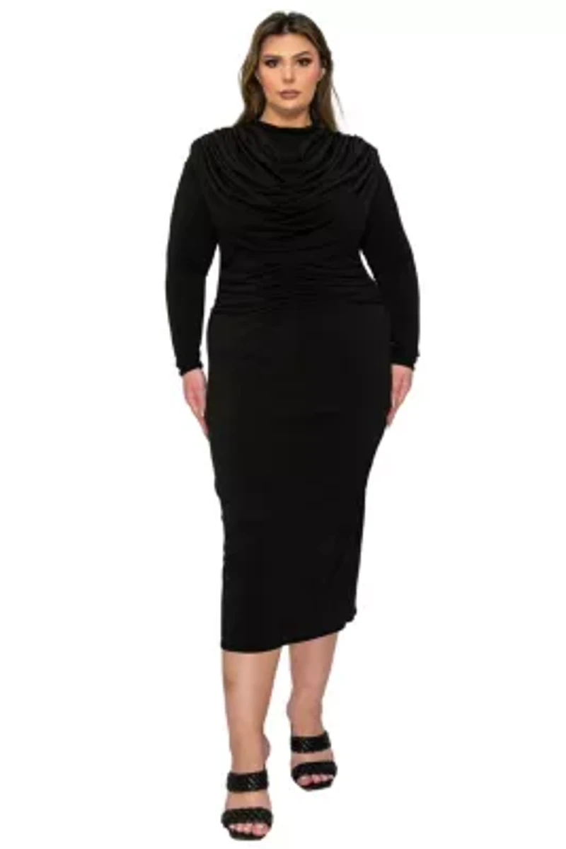Plus Aurora Ruffled Bodycon Dress