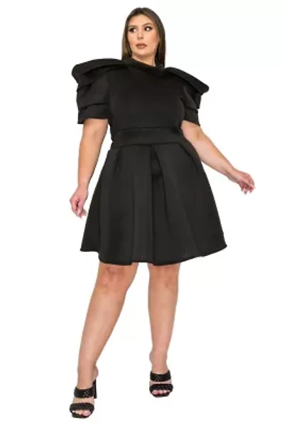Plus Karina Neoprene Flare Dress