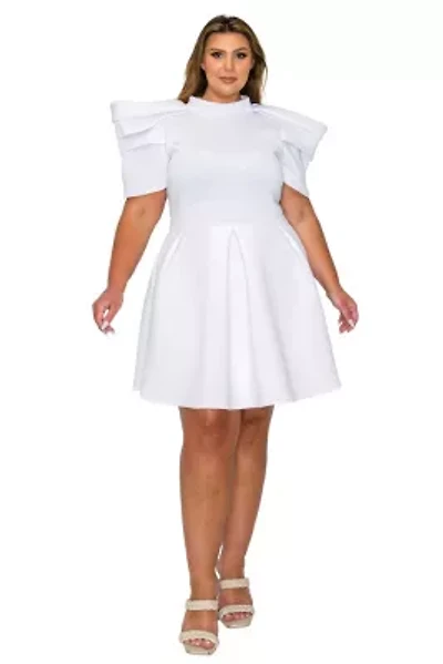 Plus Karina Neoprene Flare Dress