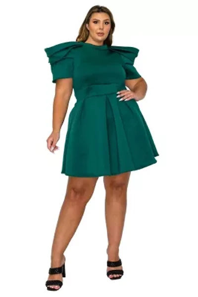 Plus Karina Neoprene Flare Dress