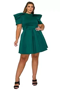 Plus Karina Neoprene Flare Dress