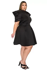Plus Karina Neoprene Flare Dress