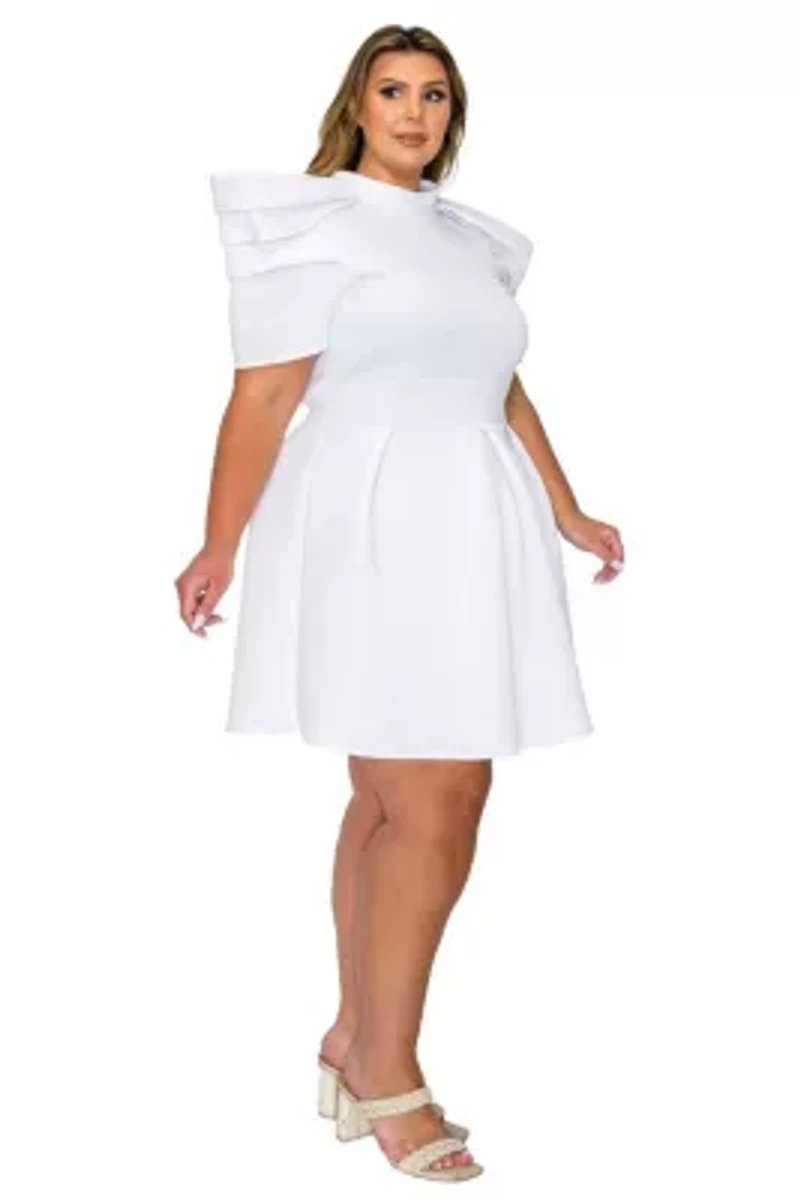 Plus Karina Neoprene Flare Dress