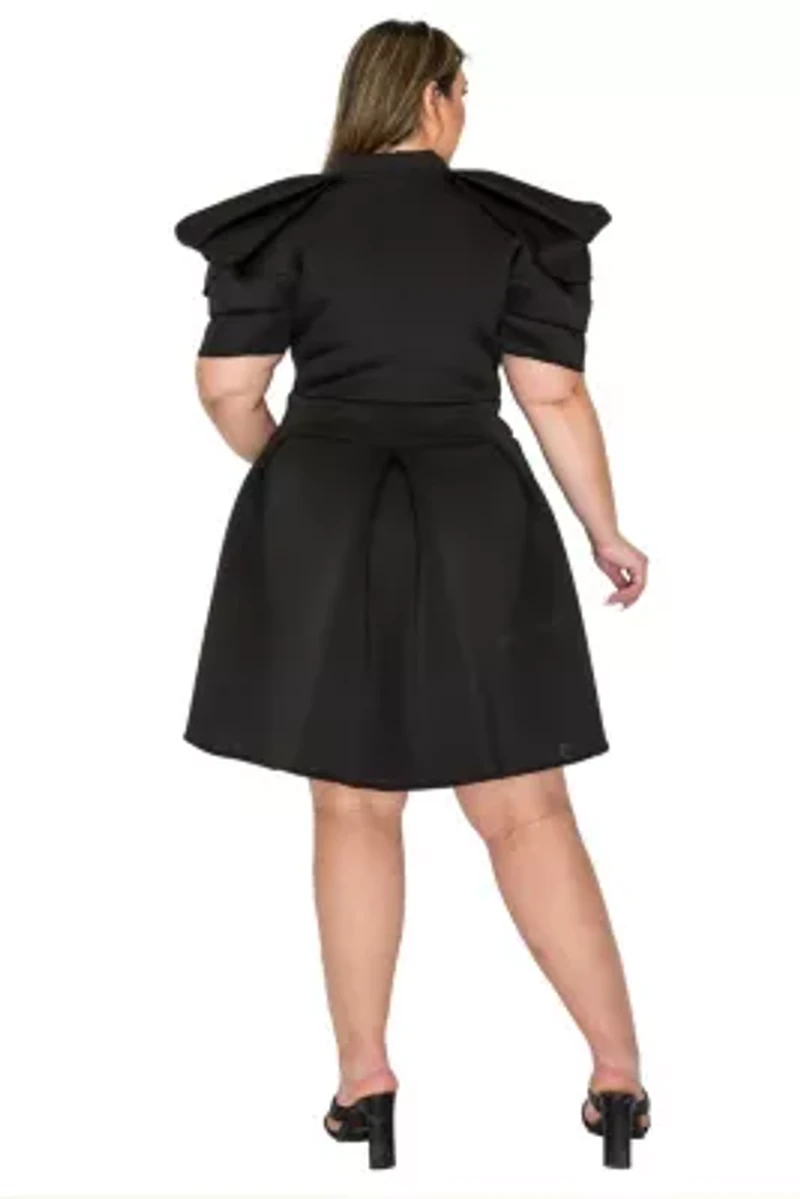 Plus Karina Neoprene Flare Dress