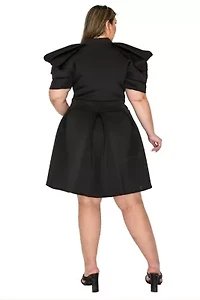 Plus Karina Neoprene Flare Dress