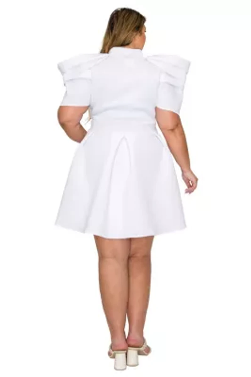 Plus Karina Neoprene Flare Dress