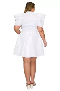 Plus Karina Neoprene Flare Dress