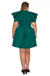 Plus Karina Neoprene Flare Dress