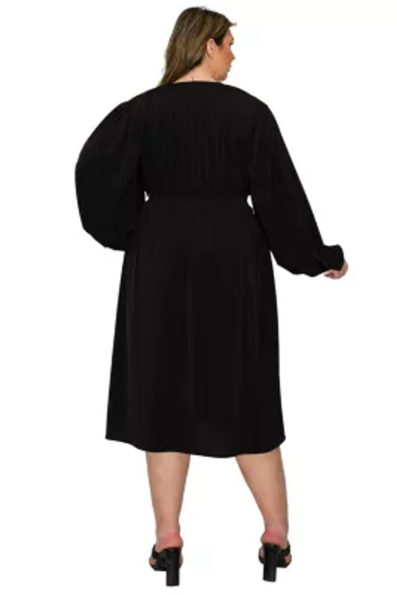 Plus Audrey Ruched Midi Dress