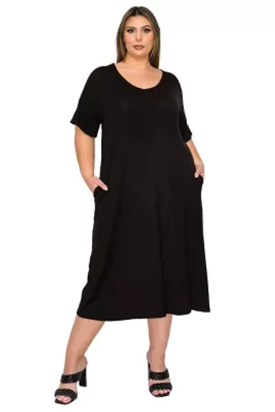 Plus Olivia Pocket Midi Dress