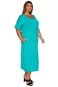 Plus Olivia Pocket Midi Dress