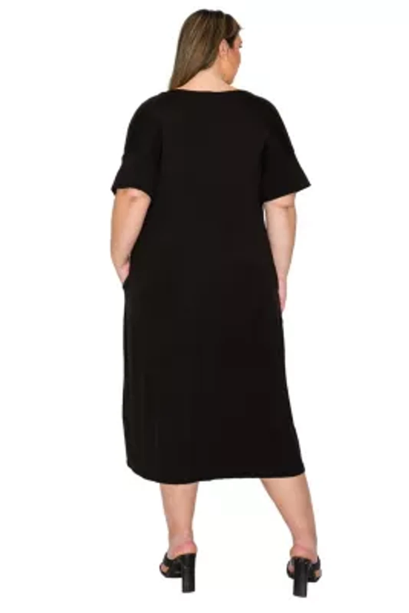 Plus Olivia Pocket Midi Dress