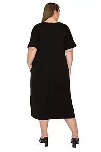 Plus Olivia Pocket Midi Dress