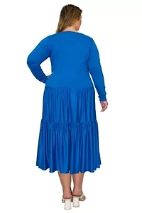 Plus Eliana Tiered Midi Dress