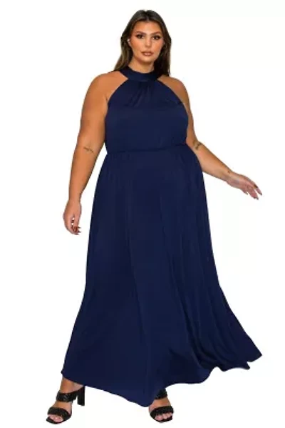Plus Cassia Halter Neck Dress