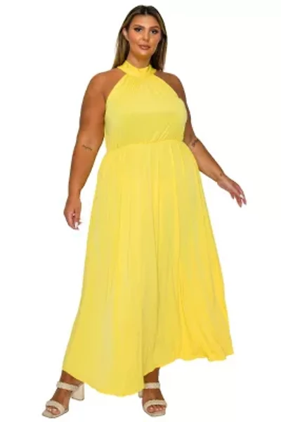 Plus Cassia Halter Neck Dress