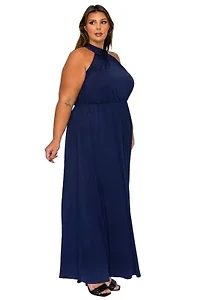 Plus Cassia Halter Neck Dress