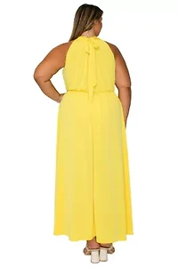 Plus Cassia Halter Neck Dress