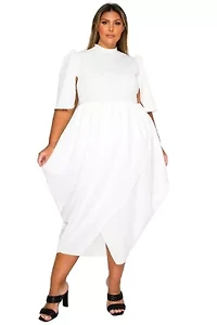 Plus Aesira Tulip Hem Pocket Dress