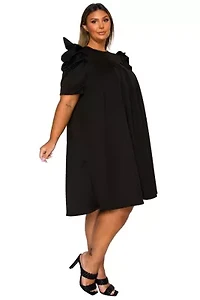 Plus Zaya Pleated Swing Dress