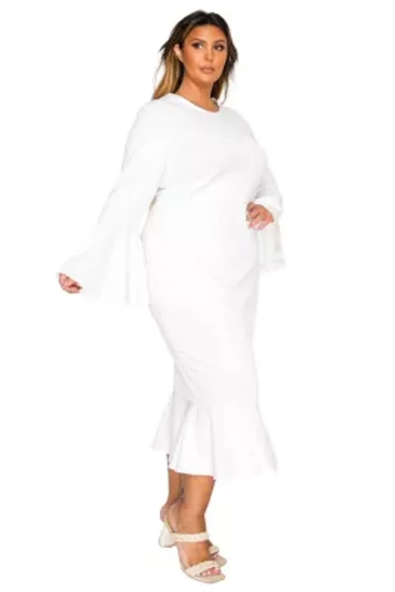 Plus Sabrina Mermaid Hem Dress