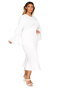 Plus Sabrina Mermaid Hem Dress