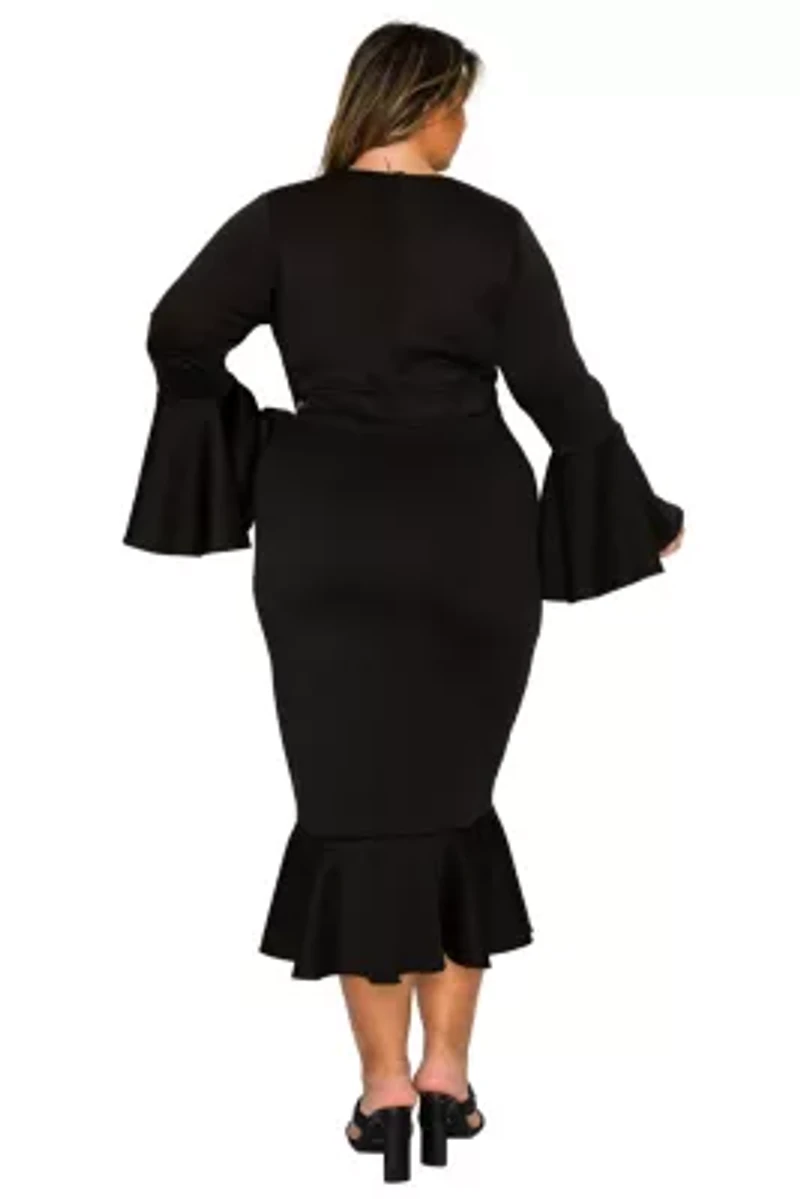 Plus Sabrina Mermaid Hem Dress