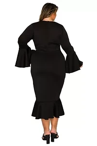 Plus Sabrina Mermaid Hem Dress