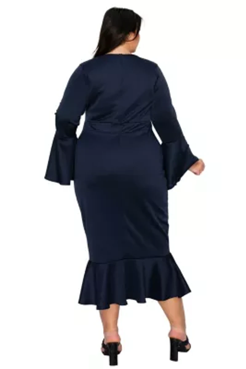 Plus Sabrina Mermaid Hem Dress