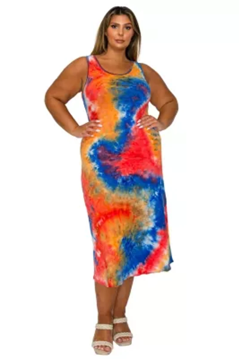Plus Zola Tie Dye Tank Dress